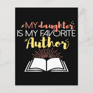 Speciell design Min dotter är min favoritförfattar Flygblad