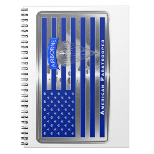 Speciell Designad American Paratrooper Flagga Anteckningsbok