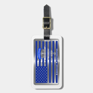 Speciell Designad American Paratrooper Flagga Bagagebricka