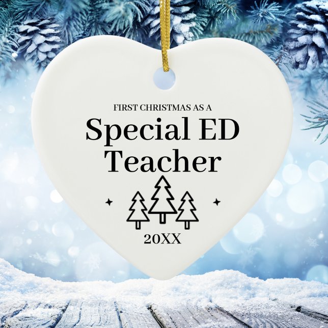 Speciell ED-lärare - ny jul Julgransprydnad Keramik (Special ED Teacher New Job Christmas Ceramic Ornament
)