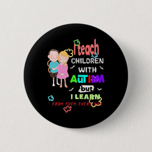 Speciell Ed SPED Teacher Coola Autism Awarenes Knapp