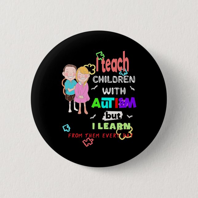 Speciell Ed SPED Teacher Coola Autism Awarenes Knapp (Framsida)