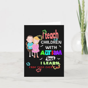 Speciell Ed SPED Teacher Coola Autism Awarenes Kort