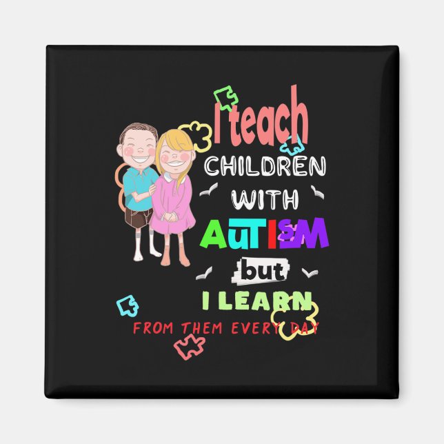 Speciell Ed SPED Teacher Coola Autism Awarenes Magnet (Framsidan)
