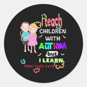 Speciell Ed Sped Teacher Teach Coola Autism Awaren Runt Klistermärke