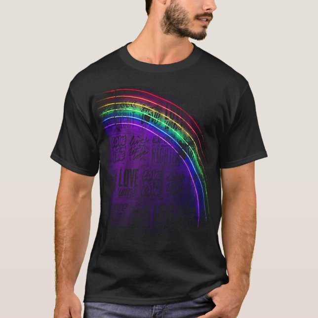 Speciell Edition Attractive Rainbow Stil T-Shirt (Framsida)