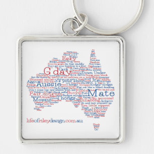 Speciell Edition Aussie Slang Nyckelring