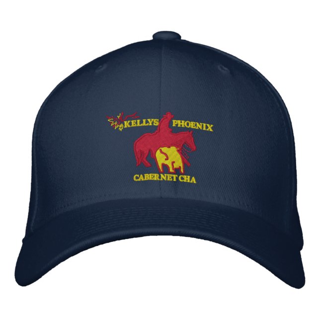 Speciell Edition Cabernet CHA Kelly Cap Bleu Broderad Keps (Framsida)