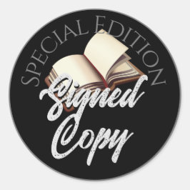 Speciell Edition Signerat Copy Black Runt Klistermärke