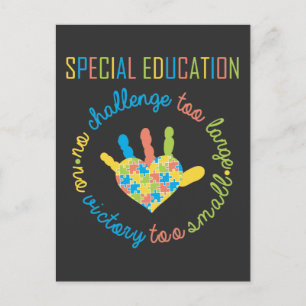 Speciell Education Lacher Autism Awareness Puzzle Vykort