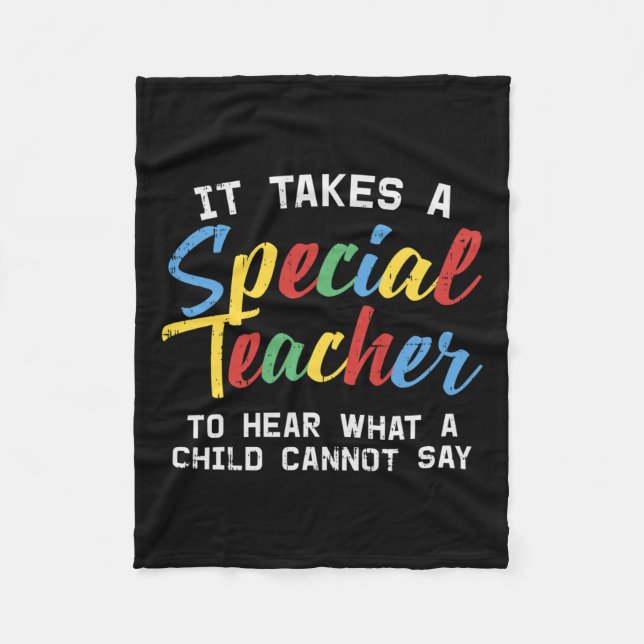 Speciell Education Lacher Cute Autism Awareness Gi Fleecefilt (Framsidan)