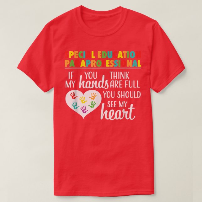 Speciell Education Paraprofessionell Cute Apprecia T Shirt (Design framsida)