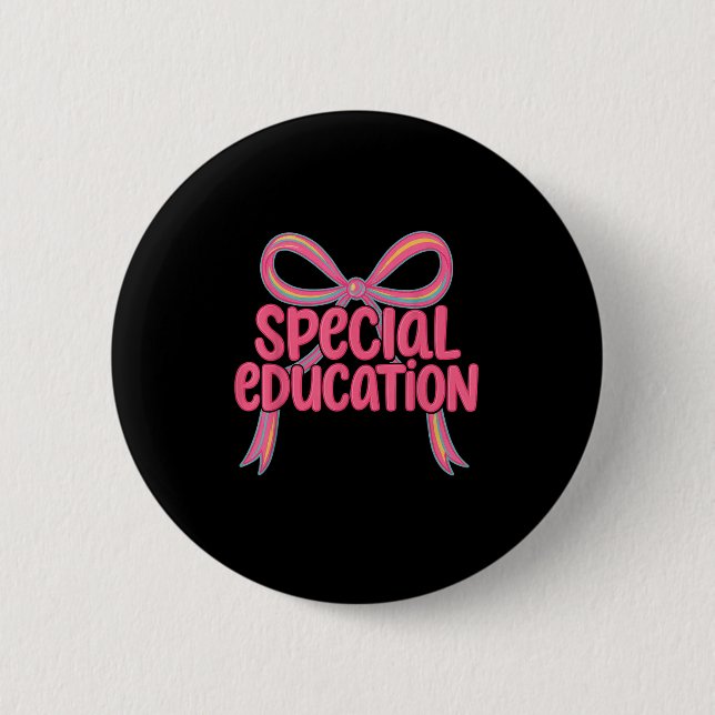 Speciell Education Rainbow Bow Suprt Team Sped Tea Knapp (Framsida)