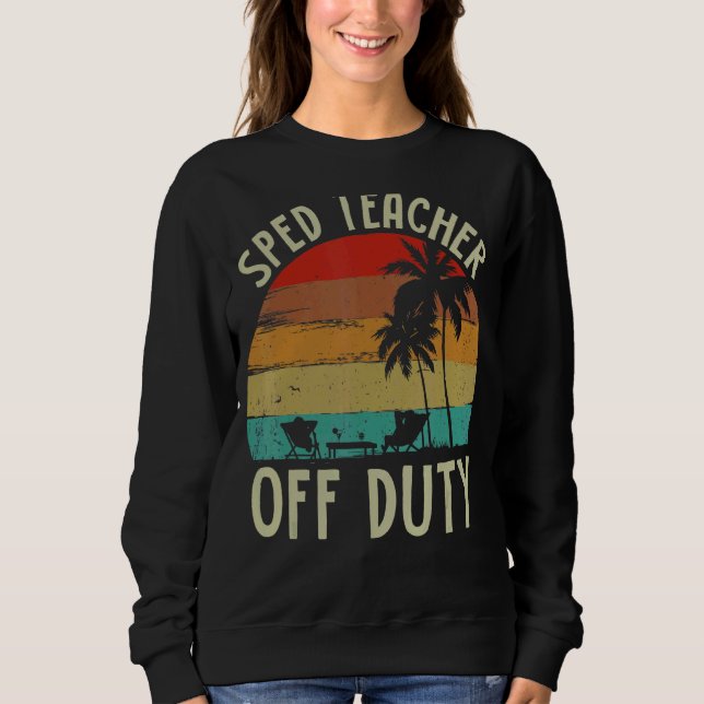 Speciell Education Sped Teacher av Duty Beach Summ T Shirt (Framsida)