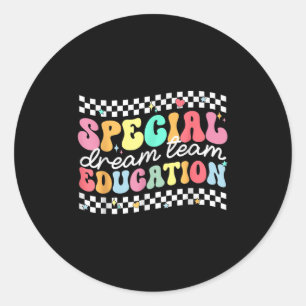 Speciell Education Squad Dream Team Sped Teacher K Runt Klistermärke