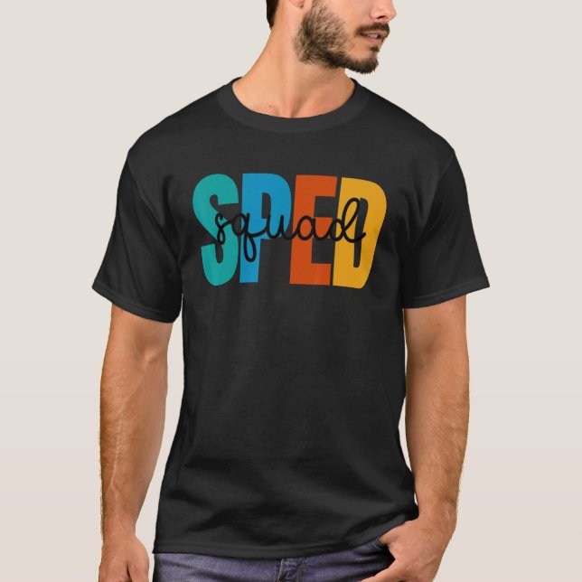 Speciell Education Squad Teacher Cute Speciell Ed  T Shirt (Framsida)