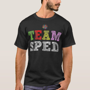 Speciell Education T shirt Team SPED Square Specie
