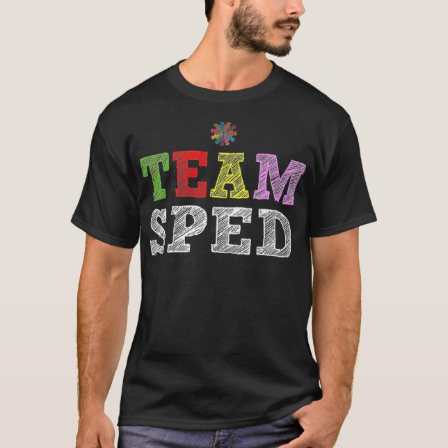 Speciell Education T shirt Team SPED Square Specie (Framsida)