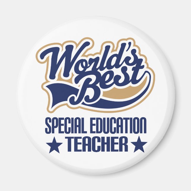 Speciell Education Teacher Gift (Worlds Best) Magnet (Framsidan)
