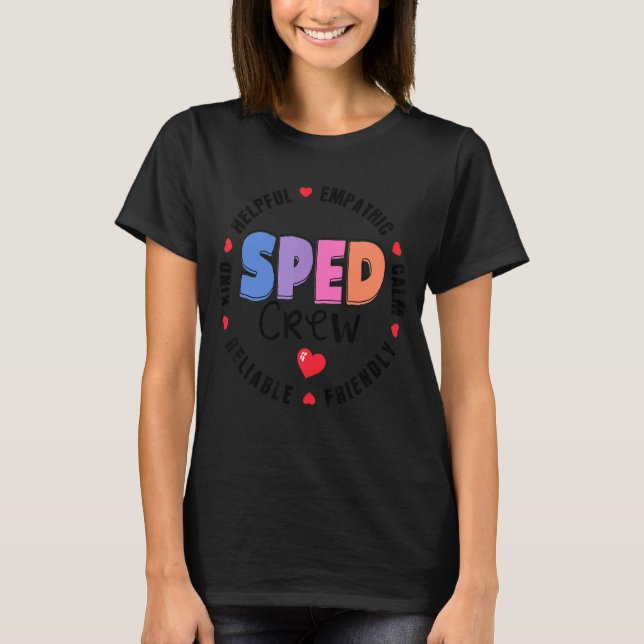 Speciell Education Teacher PARA Speciell Ed Crew S T Shirt (Framsida)