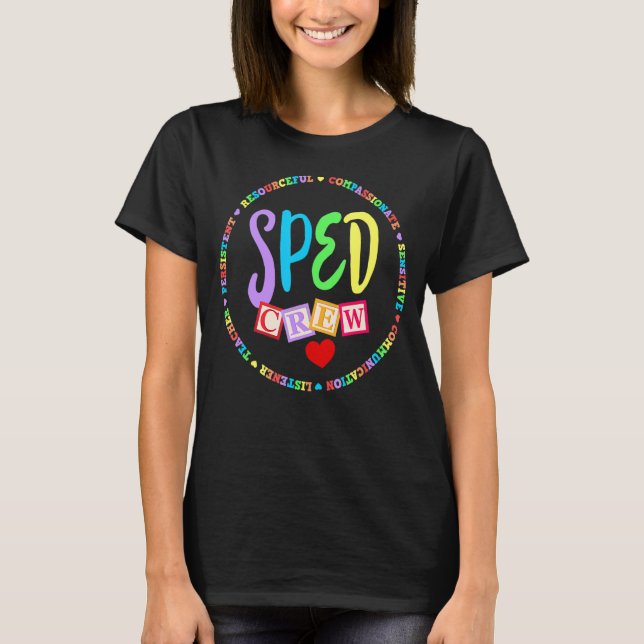 Speciell Education Teacher PARA Speciell Ed Crew S T Shirt (Framsida)