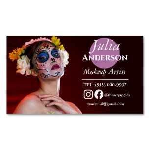 speciell effektkostnad Makeup Artist MUA-foto Magnetiska Visitkort
