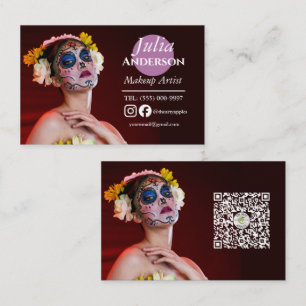 speciell effektkostnad Makeup Artist MUA-foto Visitkort