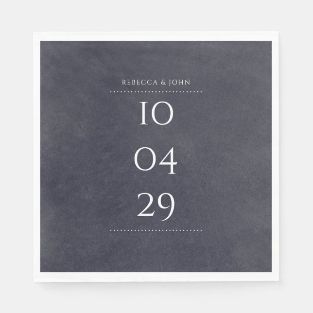 Speciell Elegant-kalkylpanel Bröllop Pappersservett (Framsidan)