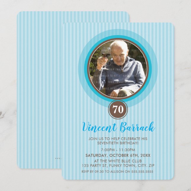 SPECIELL EVENT INBJUDAN underbar fotospotblått (Fram/baksida)