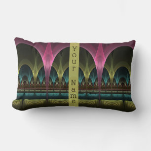 Speciell Fantasy Abstrakt Colorful Fractal Own Nam Lumbarkudde