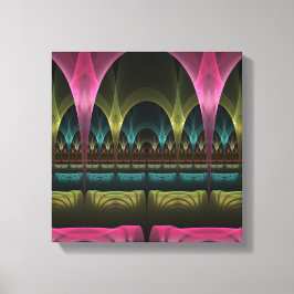 Speciell Fantasy Mönster Abstrakt Colorful Fractal Canvastryck