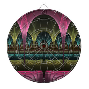 Speciell Fantasy Mönster Abstrakt Colorful Fractal Darttavla