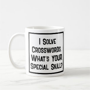 Speciell färdighet för Crossword Solver. Kaffe Mug Kaffemugg