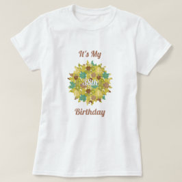 Speciell födelsedagsfirande i stadsblommig stil fö t shirt