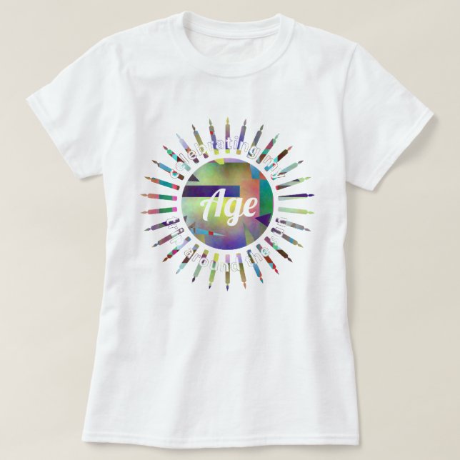 Speciell födelsedagspresent för alla åldrar  t shirt (Design framsida)