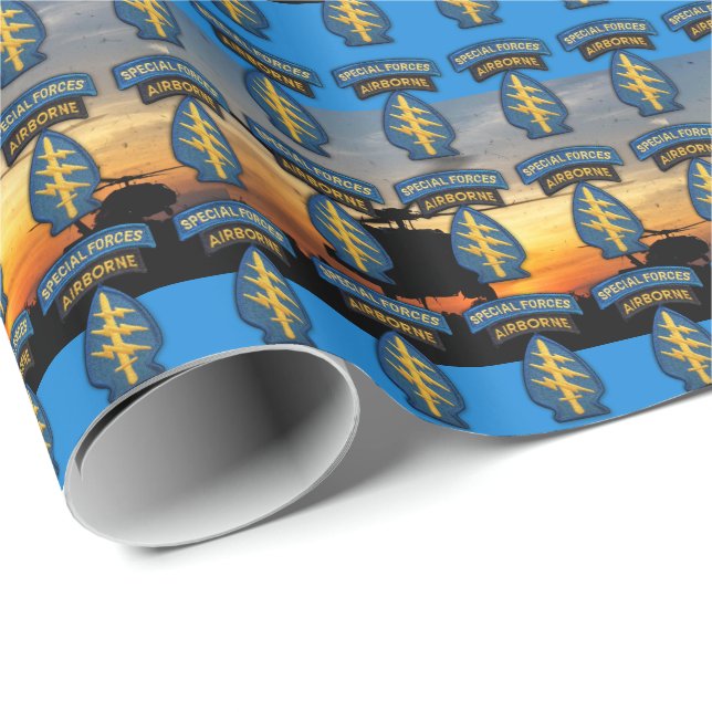 Speciell Forces Grönt Berets sf sfg depotplåster Presentpapper (Rullad Hörn)