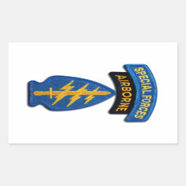 Speciell Forces grönt Berets SF SFG SOF Veterans Rektangulärt Klistermärke