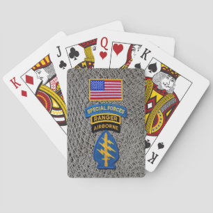 Speciell Forces Group Grönt Berets SF Bicycle Play Casinokort