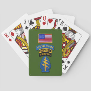 Speciell Forces Group Grönt Berets SF Casinokort
