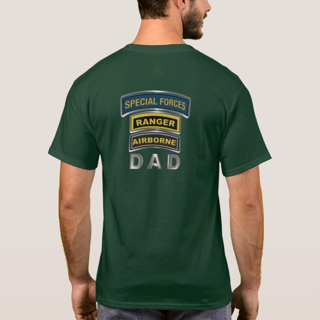 Speciell Forces Skogsvaktare Airborne PAPPA T Shirt (Baksida)