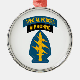 Speciell Forms insignier Airborne Tab Julgransprydnad Metall