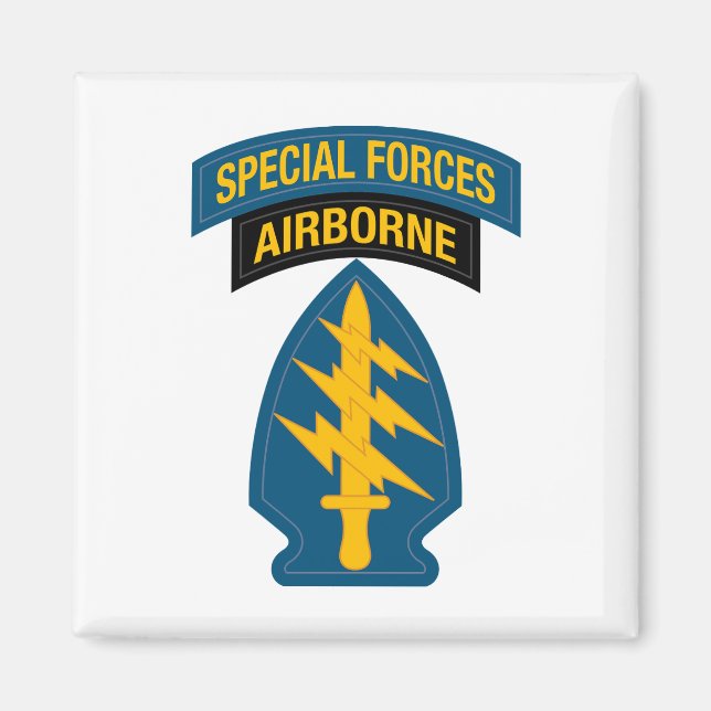 Speciell Forms insignier Airborne Tab Magnet (Framsidan)