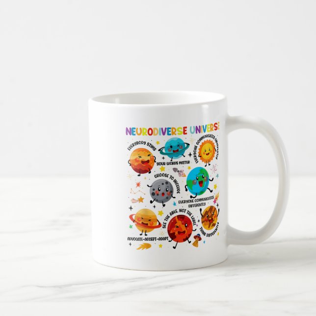 Speciell fostran för universell rymdplan i Neurodi Kaffemugg (Höger)