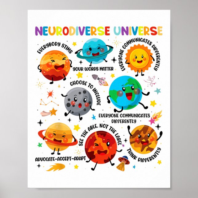 Speciell fostran för universell rymdplan i Neurodi Poster (Framsidan)