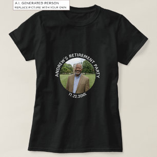 Speciell Foto Elegant Pensionärsfest T Shirt