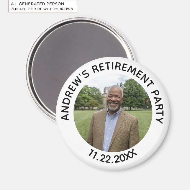 Speciell foto Elegant pensionsfest Magnet (Skapare uppladdad)