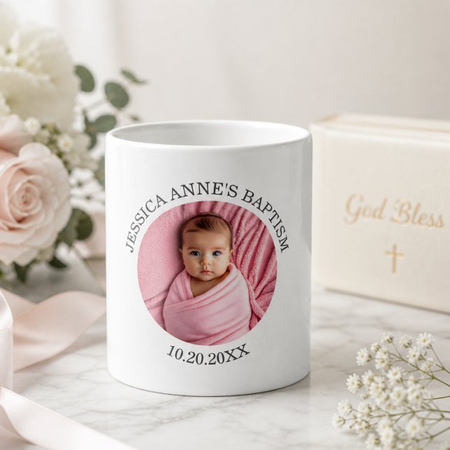 Speciell fotoflicka dopgåva kaffemugg (Skapare uppladdad)