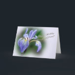 Speciell Friend Birthday Blue Flagga Iris Wildblom Kort<br><div class="desc">Det här är en underbar vildblomma som växer i våtmarksområden.  Det är en vild iris och perfekt för en speciell väns födelsedag.</div>