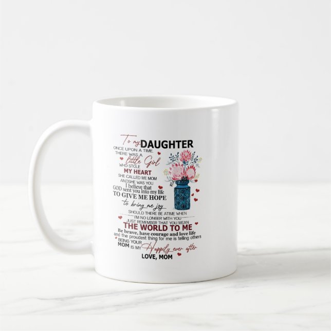 Speciell gåva till din dotter till min dotterbåt kaffemugg (Vänster)