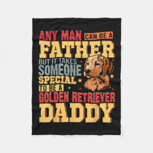 Speciell Golden Retriever Pappa Fars Dag Hund Kärl Fleecefilt